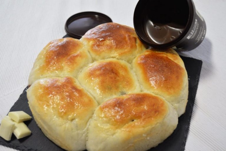 como hacer brioche relleno de chocolate (bollos de yogur)