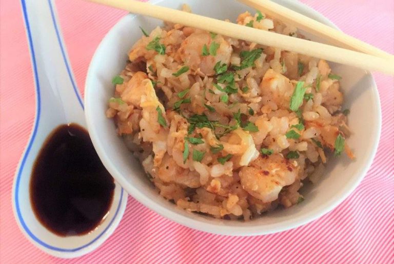 hacer arroz frito con pollo