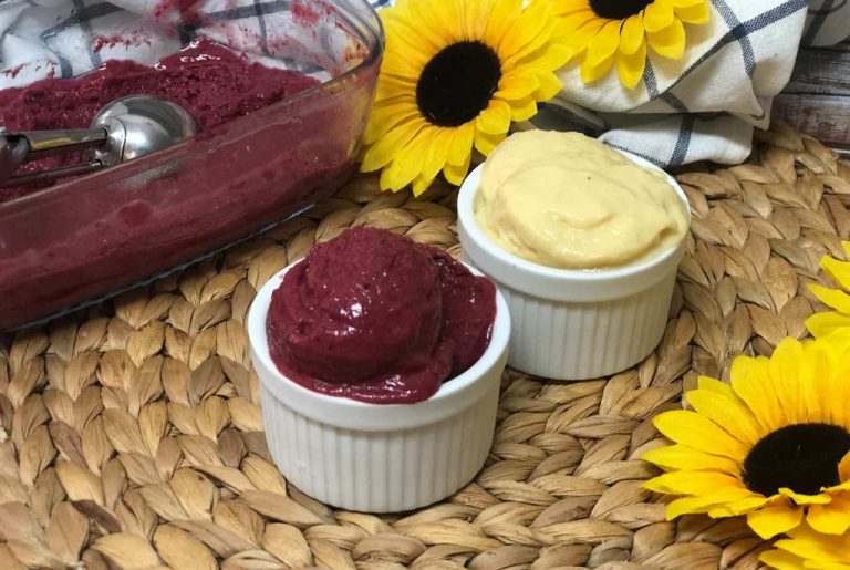 como hacer helados de yogur y fruta, sin azúcar