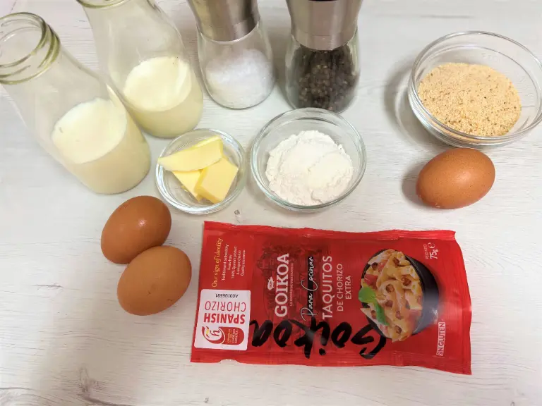 como hacer croquetas de chorizo y huevos fritos