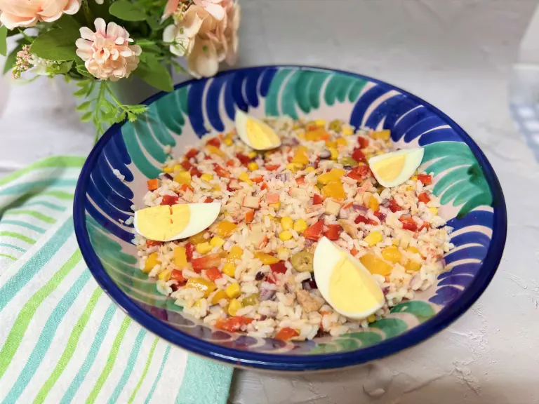 como hacer ensalada de arroz sencilla