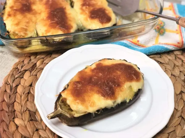 berenjenas rellenas de butifarra fresca