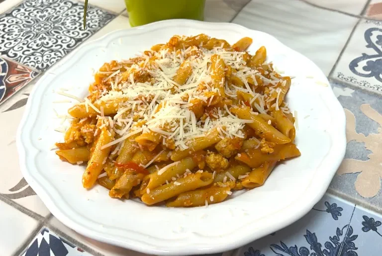 como hacer macarrones a la boloñesa de pollo