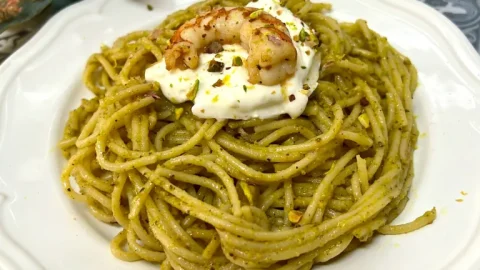 como hacer pasta al pesto de pistachos