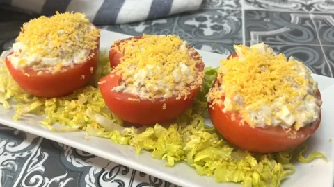 como hacer tomates rellenos
