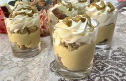 como hacer postre con crema de pistacho