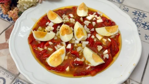 como hacer ensalada de pimientos asados