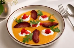 como hacer gazpacho de mango y burrata